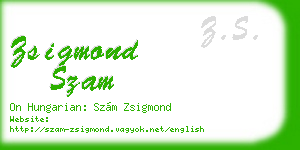 zsigmond szam business card